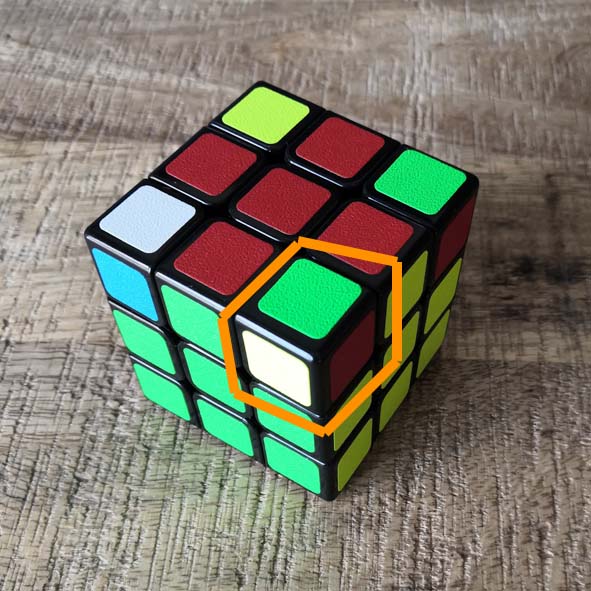 Rubik's cube 3x3 coin pas bien placé