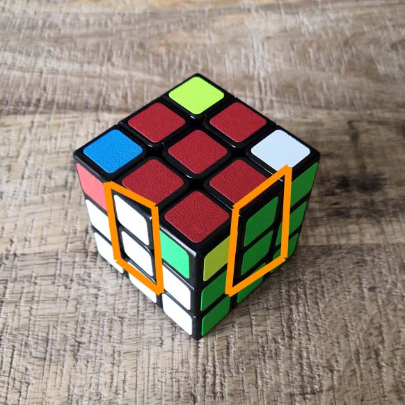 Rubik's cube 3x3 dernières couronnes adjacentes