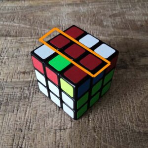 Rubik's cube 3x3 reconstitution de la croix - position ligne