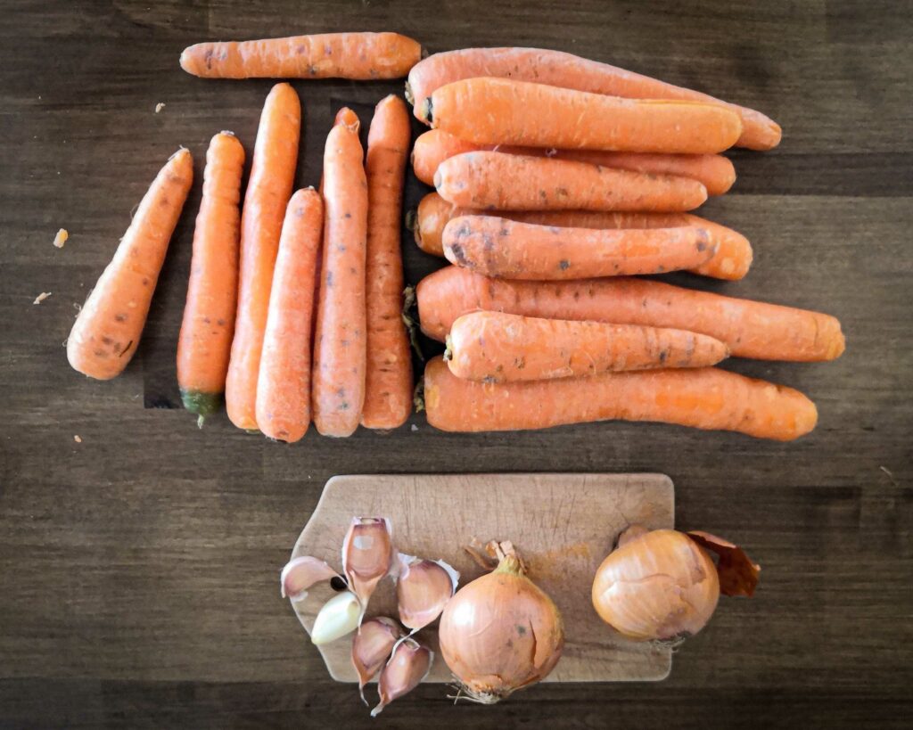 légumes carottes oignons ails pour lactofermentation