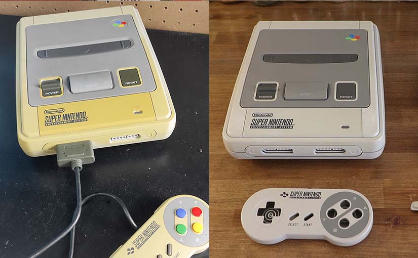image de mise en avant pour l'article retrobright Comment blanchir une vieille console Super Nintendo jaunie