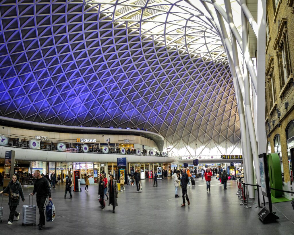 architecture intérieure de la gare de King's Cross