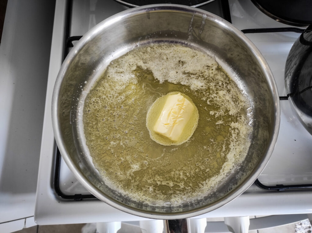 le beurre en train de fondre